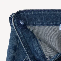 Rechthoekige jeans jongens met Vintage Sport reliëfprint