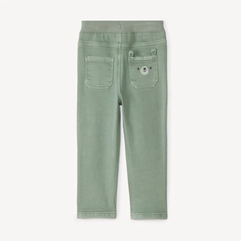 Rechthoekige jeans met berenzak voor babyjongen