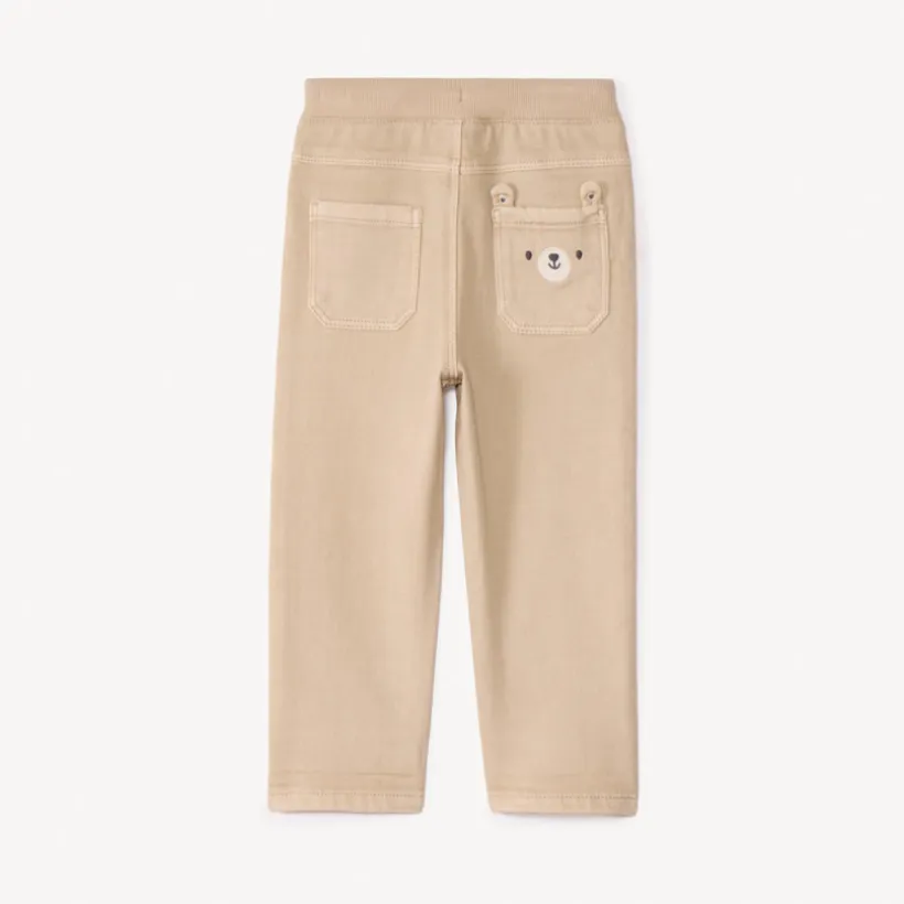 Rechthoekige jeans met berenzak voor babyjongen