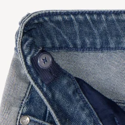 Rechthoekige jeans met reliëfprint jongens