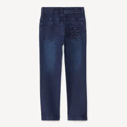 Rechthoekige jeans met reliëfpatroon jongens