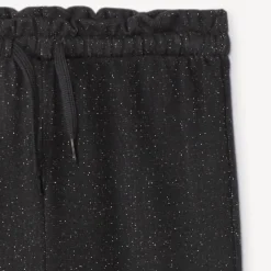 Rechthoekige joggingbroek van glinsterende sweatstof meisjes