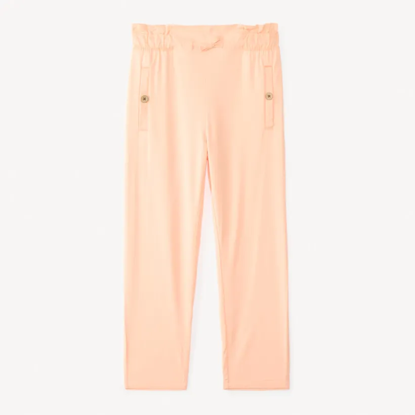 Rechthoekige unicolor broek meisjes