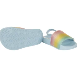 Regenbogen pailletten sandalen meisjes met bandje volgens maat