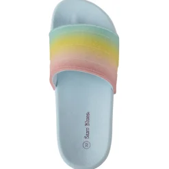 Regenbogen pailletten sandalen meisjes met bandje volgens maat