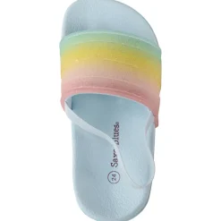 Regenbogen pailletten sandalen meisjes met bandje volgens maat