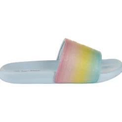 Regenbogen pailletten sandalen meisjes met bandje volgens maat