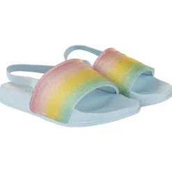 Regenbogen pailletten sandalen meisjes met bandje volgens maat