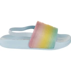 Regenbogen pailletten sandalen meisjes met bandje volgens maat