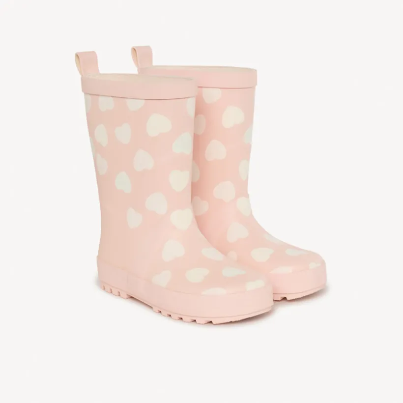 Regenlaarzen met kleurverandering en hartenprint meisjes