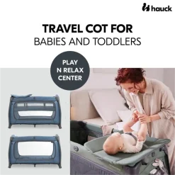 Reisbed met luierkussen Play N Relax Center Dark Blue