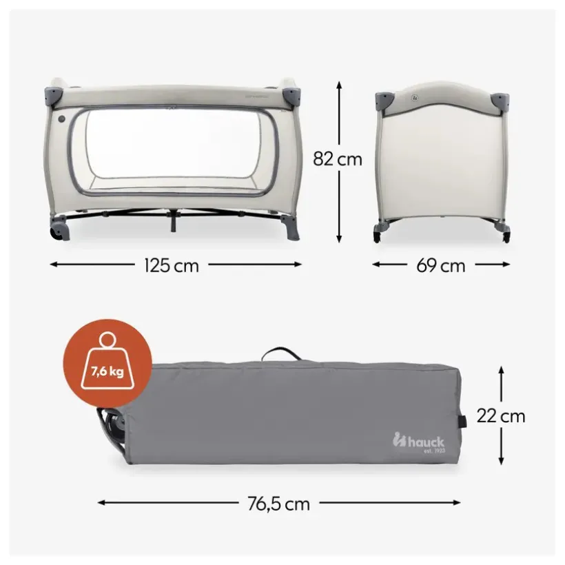 Reisbed Sleep N Easyfold Dark Grey