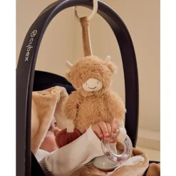 Reisknuffel Koe Fluffy Beige