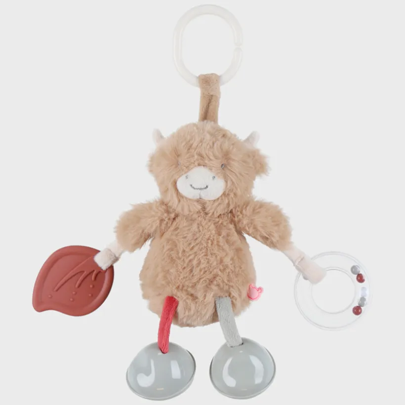 Reisknuffel Koe Fluffy Beige