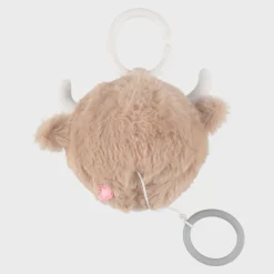 Reisknuffel muzikaal Koe Fluffy Beige