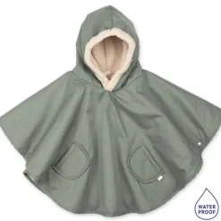 Reis poncho - Waterproof + teddy -Groen - 9/36 m