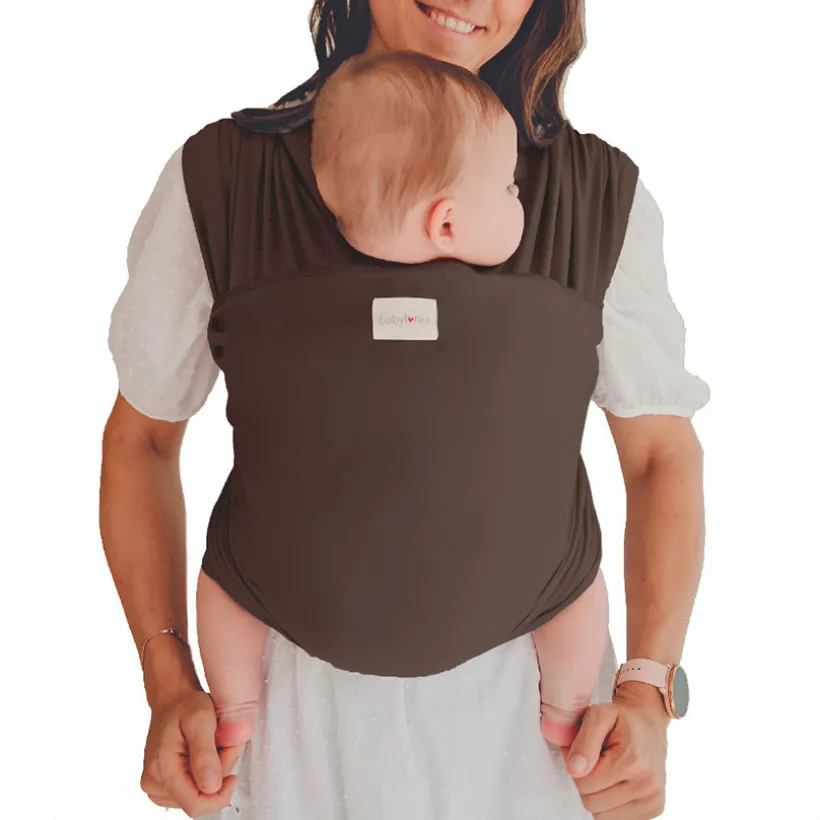 Rekbare draagdoek Tricot SLEN Bio Chocolat Fudge