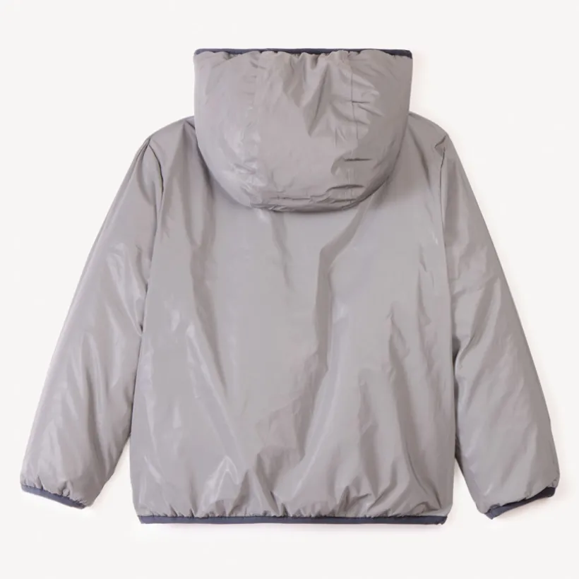 Reversibel gewatteerd reflecterend windjack jongens