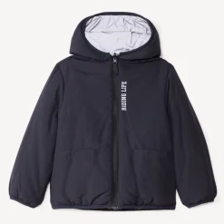 Reversibel gewatteerd reflecterend windjack jongens