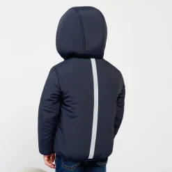Reversibel gewatteerd reflecterend windjack jongens
