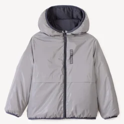 Reversibel gewatteerd reflecterend windjack jongens