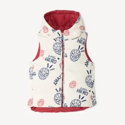 Reversible sans manche donderjack voor baby jongen Spider-Man Marvel