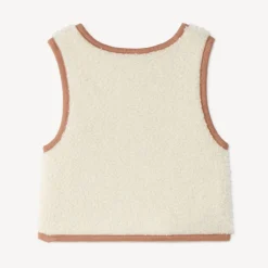 Reversible sleeveless sherpa vest for baby boy