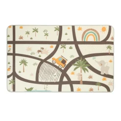 Reversible speelkleed in schuim savanne/circuit