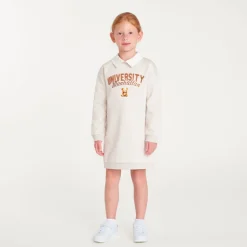 Rijbroek met sweateffect voor meisjes met een overhemdkraag en een universiteitsprint