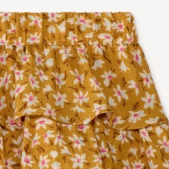 Rimpelrok met kreukeffect en bloemenprint meisjes