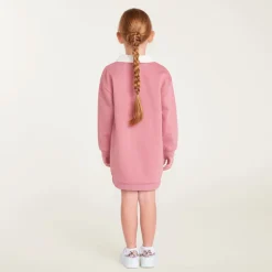 Robe effet sweat voor meisjes met overhemdkraag