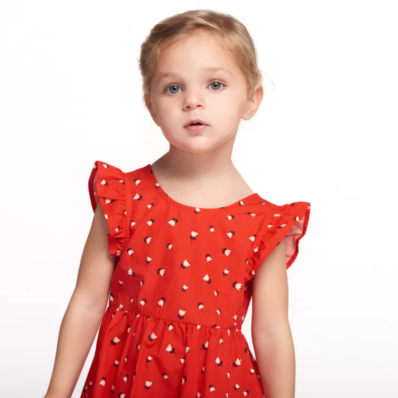 Robe korte mouwen met bloemen voor meisjes
