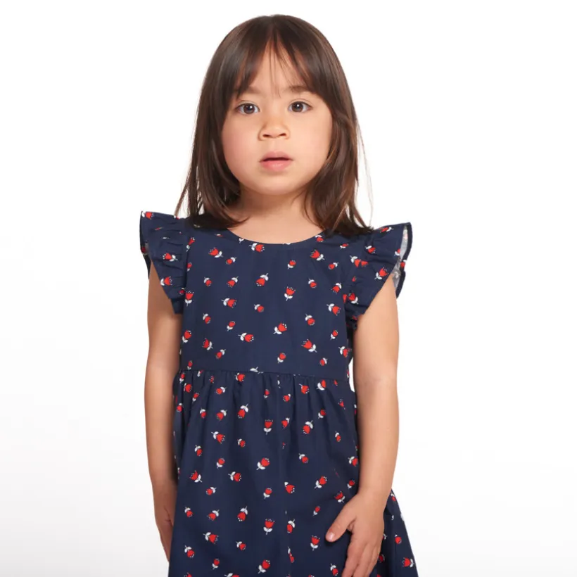 Robe korte mouwen met bloemen voor meisjes