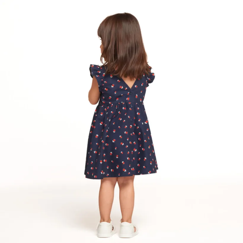 Robe korte mouwen met bloemen voor meisjes