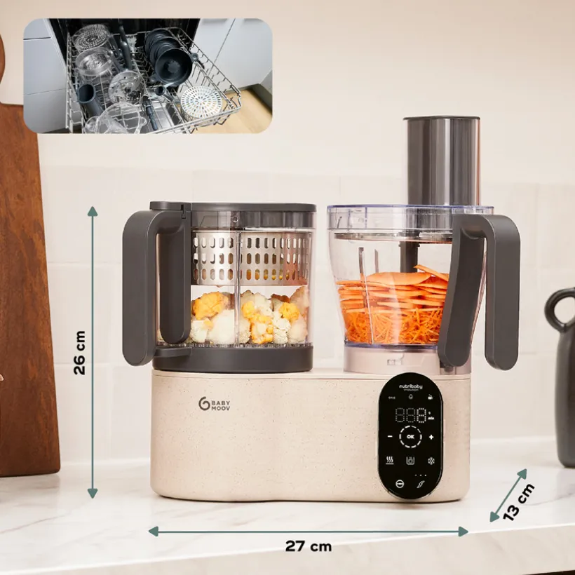 Robot multi-fonction Nutribaby Evolution - minéral/beige