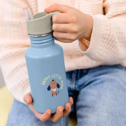 Roestvrijstalen drinkfles 500ml Pattern Party Blue/Green