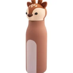 Roestvrijstalen drinkfles + rietje silicone - Milo - 350 ml