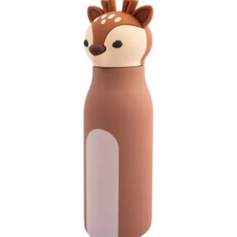 Roestvrijstalen drinkfles + rietje silicone - Milo - 350 ml