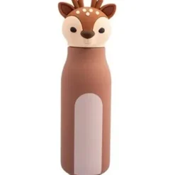 Roestvrijstalen drinkfles + rietje silicone - Milo - 350 ml