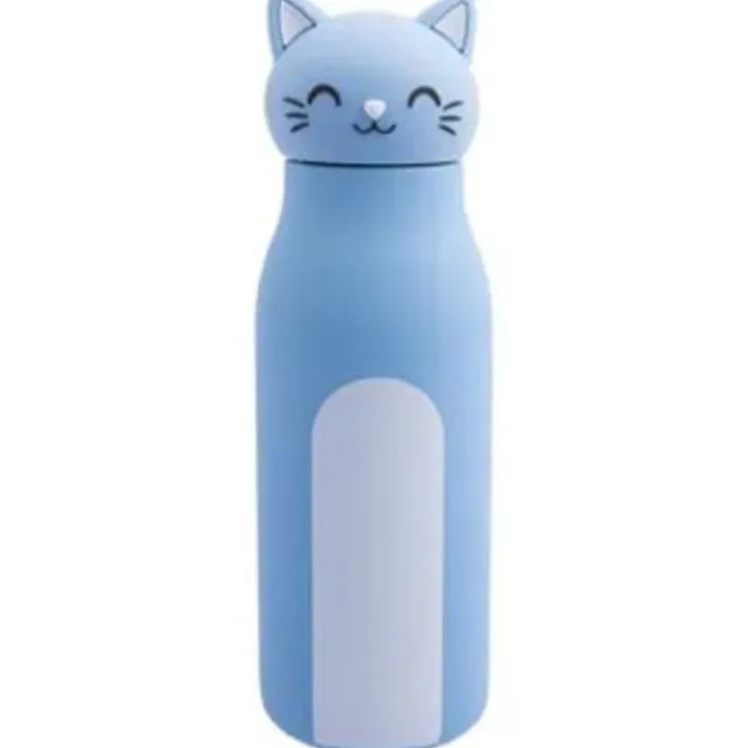 Roestvrijstalen drinkfles + rietje silicone - Mia - 350 ml
