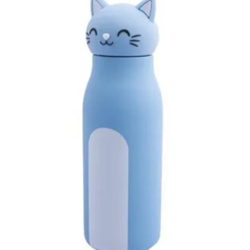 Roestvrijstalen drinkfles + rietje silicone - Mia - 350 ml