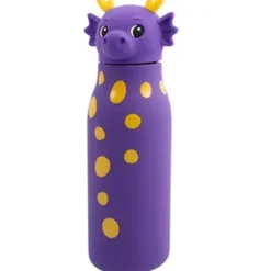 Roestvrijstalen drinkfles + rietje silicone - Zigo - 350 ml