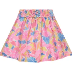 Rok in flonkerige voile met bloemenprint meisjes