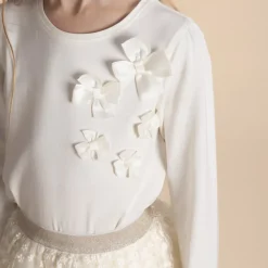 Rok in tule met borduursels en glinsterende taille meisjes