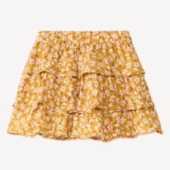 Rok meisjes met bloemenprint en volant.