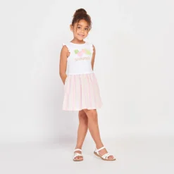 Rok met 2-in-1 effect, print en gestreept, meisjes