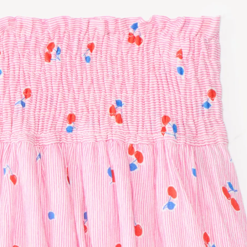 Rok met plooien en kersenprint meisjes