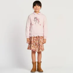 Rok met ruches en bloemenprint meisjes