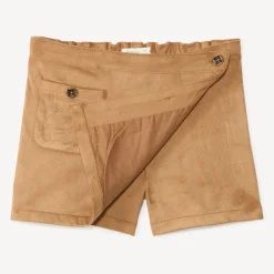 Rokshort met lederlook overslag meisjes