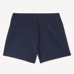 Rokshort van stof in marineblauw met overslag en koorden meisjes